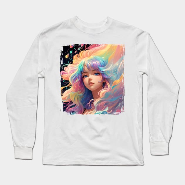 Space girl Long Sleeve T-Shirt by Tiago Augusto